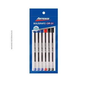 BOLIGRAFO T/SECA CR-31 (3AZULES+1ROJO+2NEGROS) – ARTESCO