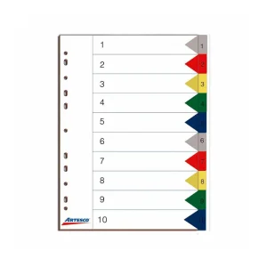 SEPARADORES INDEX PP X10 DIVISIONES – ARTESCO