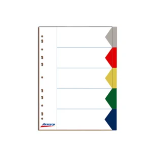 SEPARADORES INDEX PP X5 DIVISIONES CRISTAL