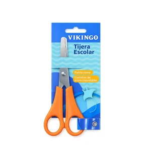 TIJERA ESCOLAR 5″ NARANJA –  VIKINGO