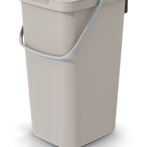 Cubo de reciclaje de 25 litros, marrón