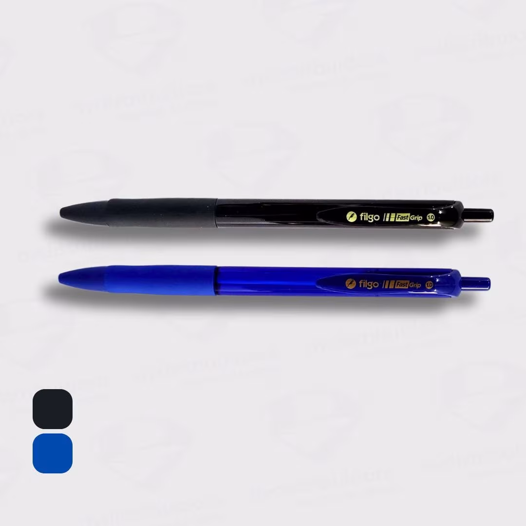 Bolígrafo Filgo Fast Grip Retráctil Trazo Medio – Diseño Circular – Calidad Asegurada