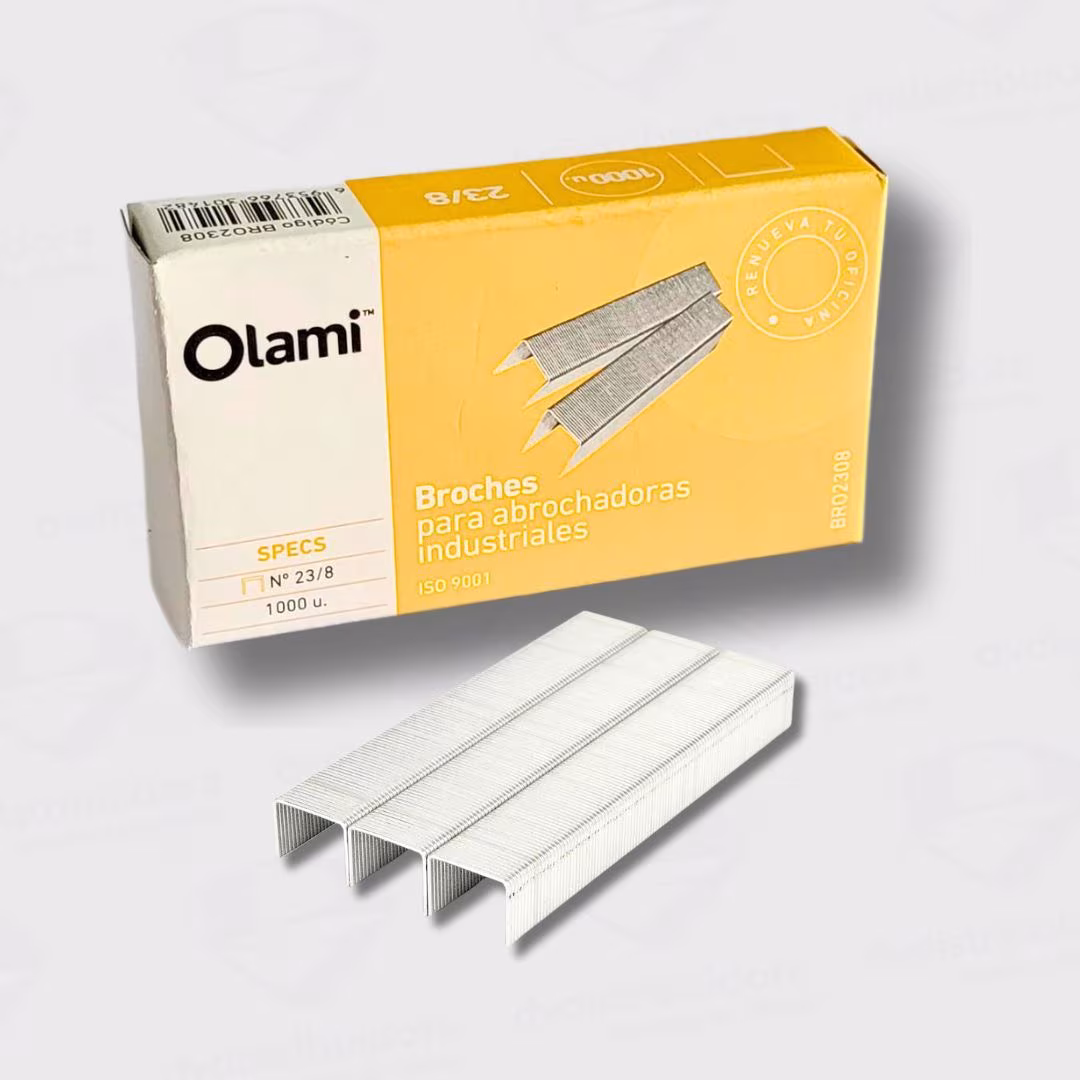 Broche Gancho Para Abrochadora Olami 23/8 x 1000 – Puntas Filosas y De Precisión