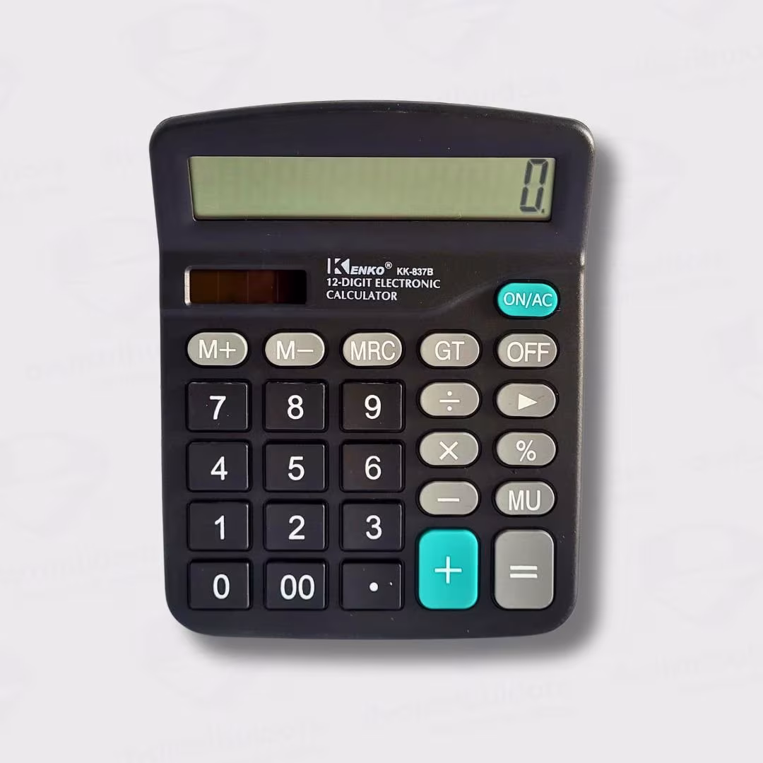 Calculadora De Escritorio Kenko KK-837B De 12 Dígitos – Accesorio Ideal y Práctico Para Tu Escritorio - Imagen 2