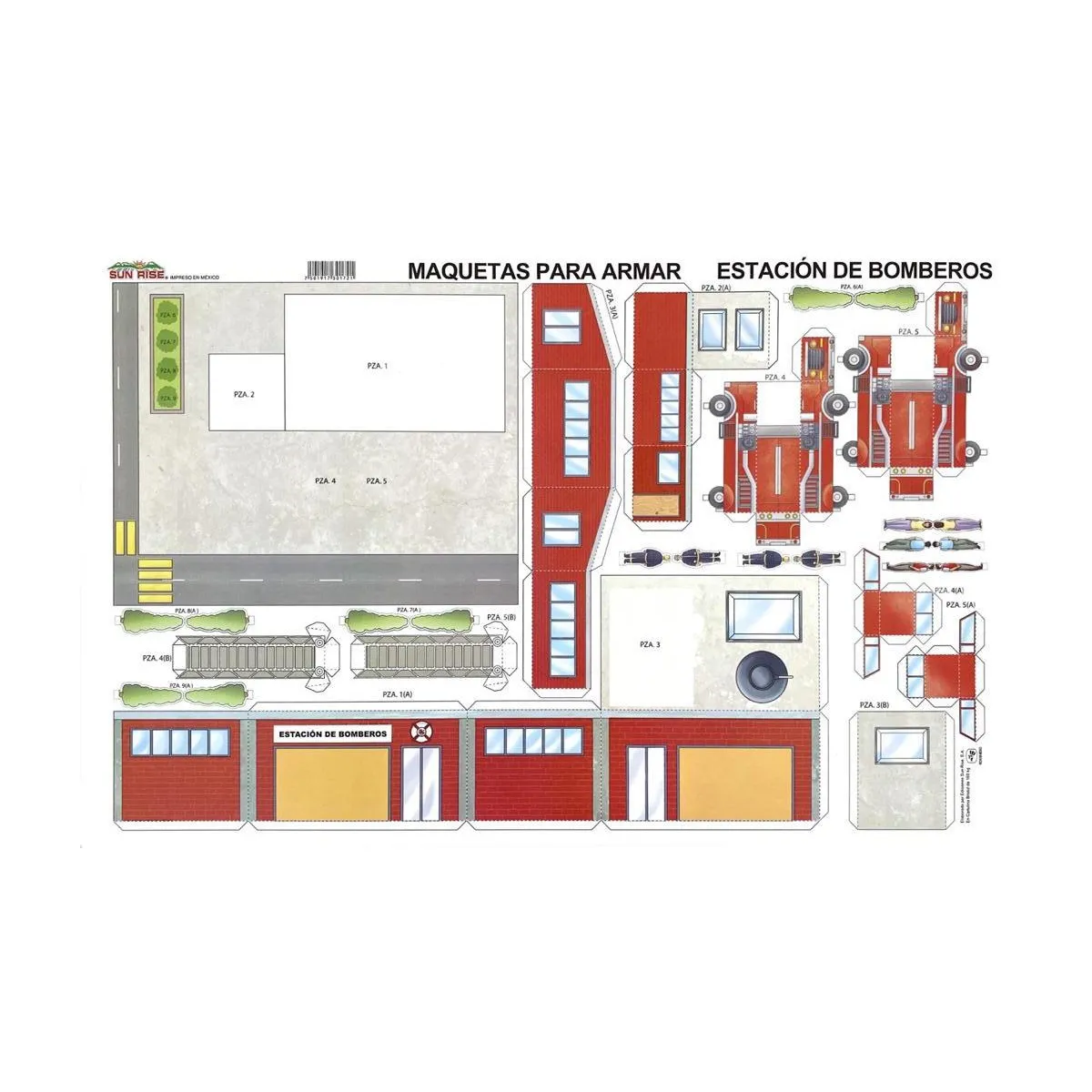 MAQUETA PARA ARMAR ESTACIÓN BOMBEROS - Imagen 2