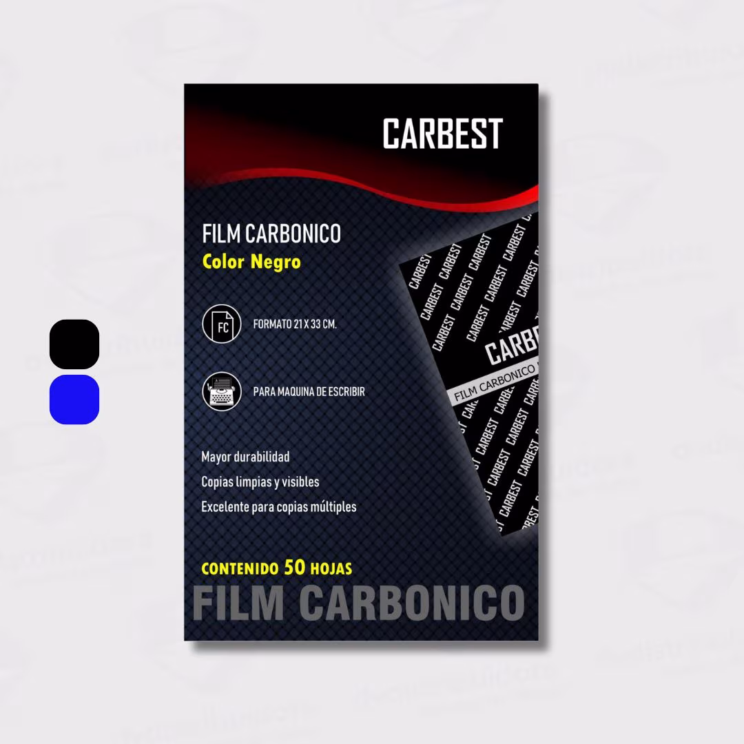 Papel Carbónico Carbest Film Oficio – Paquete x 50 Hojas – Copias Multiples