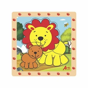 ROMPECABEZA DE MADERA ENCAJE LEONES X 05PZ TACJUEDI105