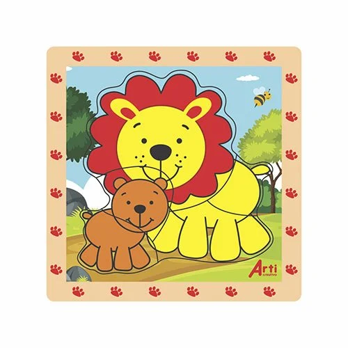 ROMPECABEZA DE MADERA ENCAJE LEONES X 05PZ TACJUEDI105 - Imagen 2