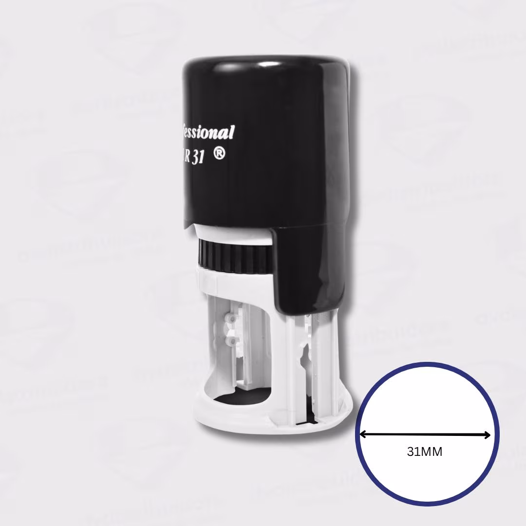 Sello Personalizado Automático Con Diseño A Medida Redondo de 31mm de Diam – Professional Seal R31