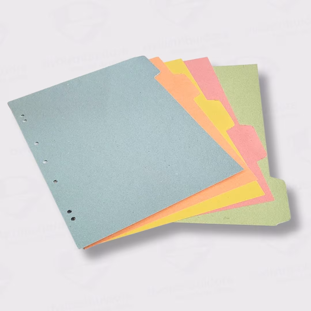 Separadores de Cartulina A4 – APE – 5 Colores Surtidos – Alto Gramaje - Imagen 3